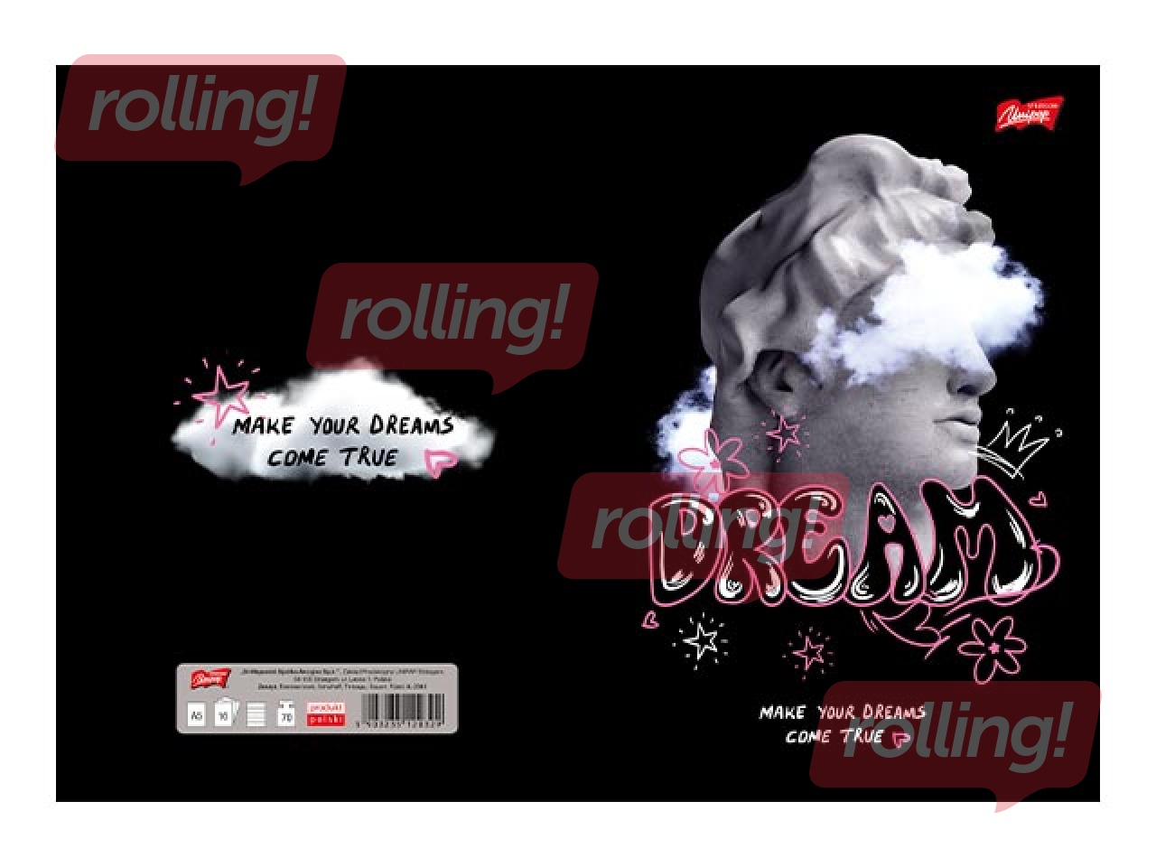 Klade Unipap, Dream, rūtiņu, A5, 60 lapas