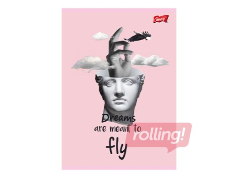 Notebook Unipap, Dreams are meant to Fly, squared, A5, 60 sheets