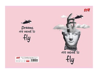 Notebook Unipap, Dreams are meant to Fly, squared, A5, 60 sheets
