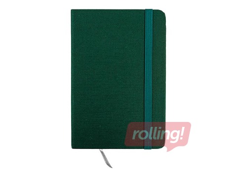 Notebook with elastic band Centrum, hardcover, lined, dark green, A6, 80 pages