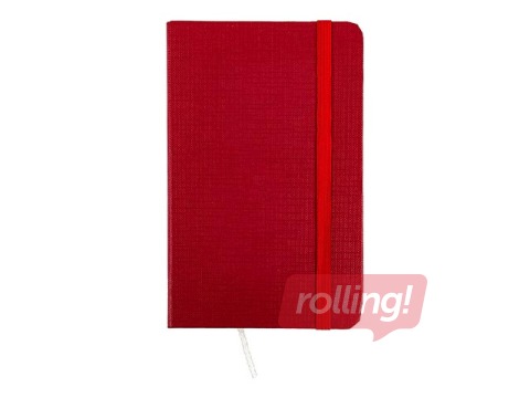 Notebook with elastic band Centrum, hardcover, lined, red, A6, 80 pages