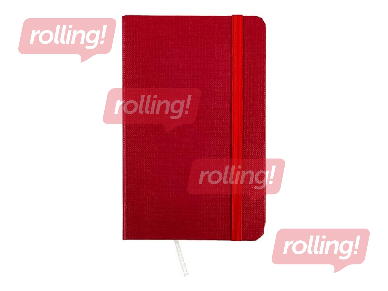 Notebook with elastic band Centrum, hardcover, lined, red, A6, 80 pages