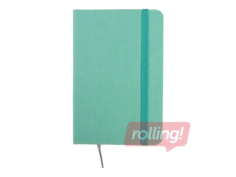 Märkmik kummipaelaga Centrum, kõva köide, vooder, heleroheline, A6, 80 lk.