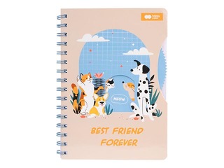 Notebook Cat&Dog, A5, grid and dotted, 80 pages