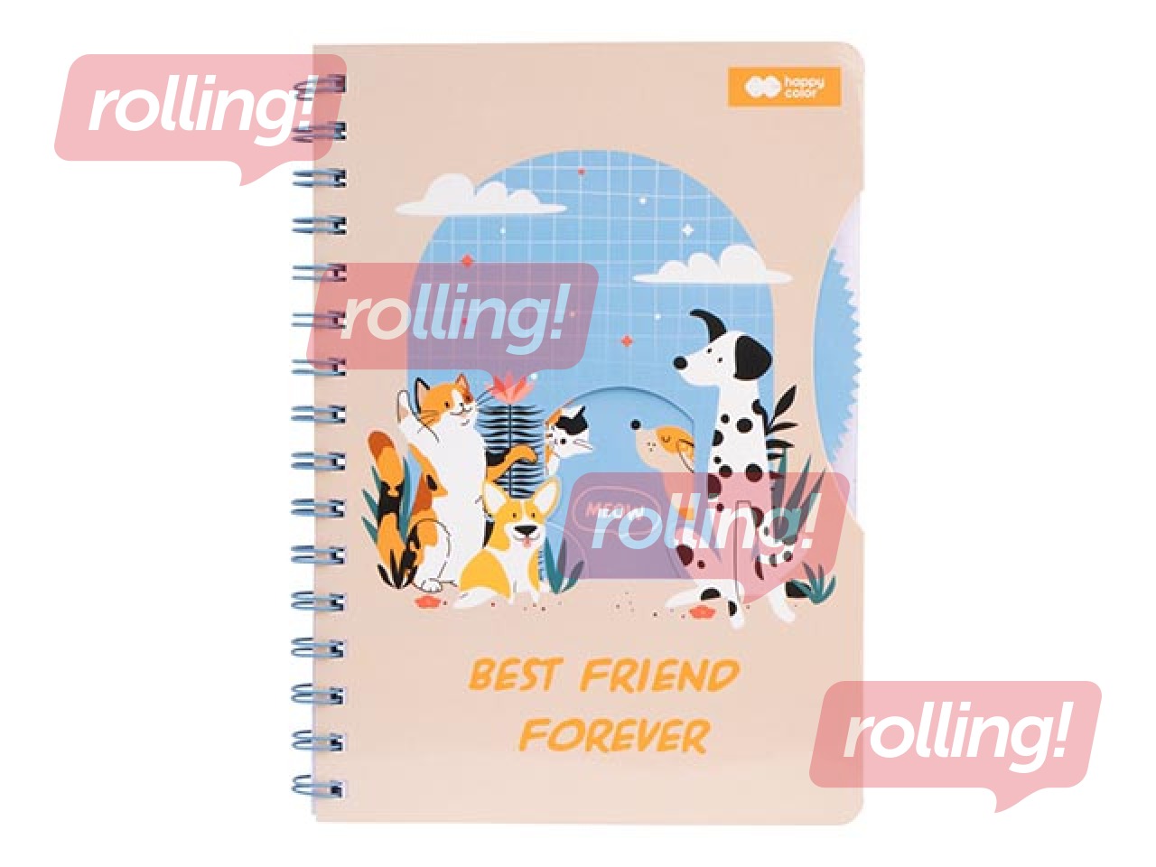 Notebook Cat&Dog, A5, grid and dotted, 80 pages