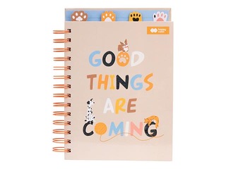 Notebook Cat&Dog, with 4 dividers, A5, grid, dotted, lined, and plain, 80 pages