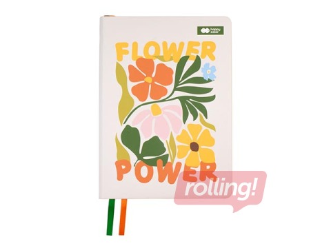 Notebook with bookmark Bloom-Boho, A5, lined, 80 sheets