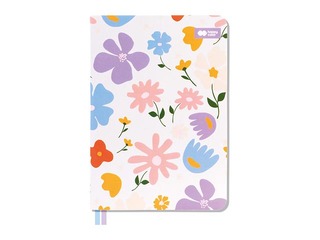 Notebook with bookmark Bloom-Pastel, A5, grid, 80 pages