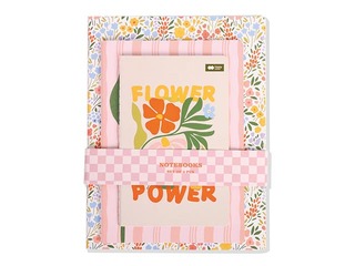 Set of stitched notebooks Bloom, lined, squared, and dotted, 80g/m², 3 pcs.