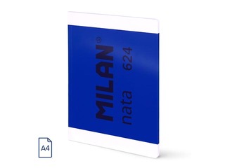 Notebook with soft cover Milan, Nata®, A4, grid, blue, 48 sheets