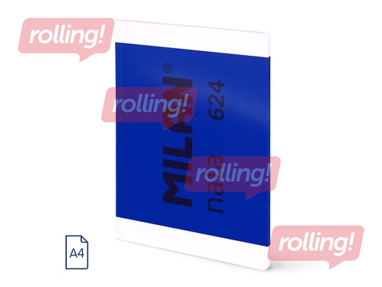 Notebook with soft cover Milan, Nata®, A4, grid, blue, 48 sheets
