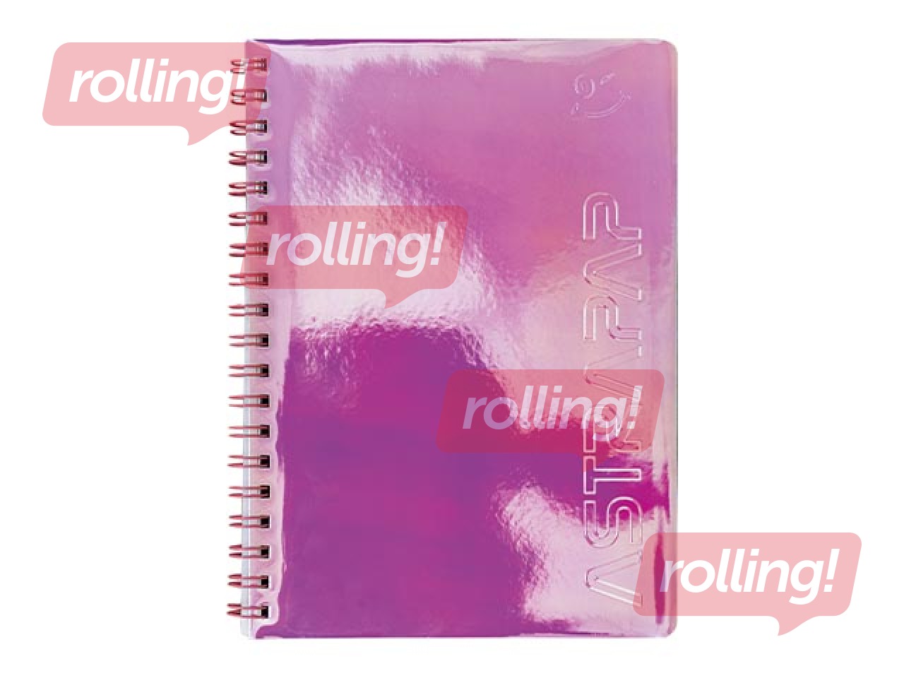 Spiraaliga märkmik Astra, A5, ruuduline, holograafilised värvid, 100 lehte