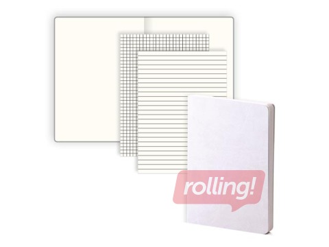 Notebook Balts M, white pages, A5, beige