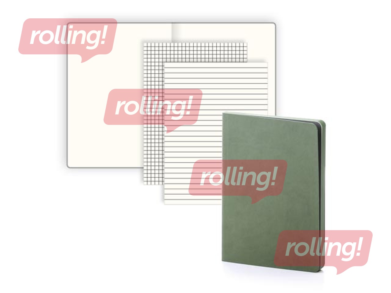 Märkmik Balts M, valged lehed, A5, roheline