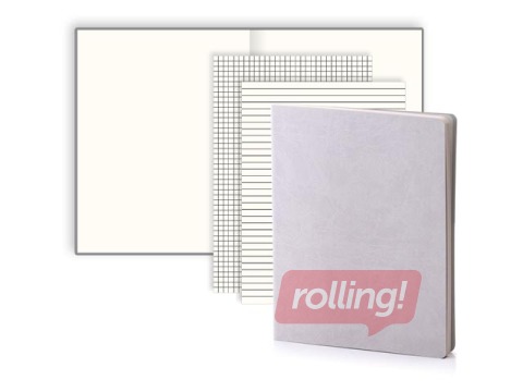 Notebook Balts L, white pages, A4, beige