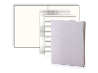 Notebook Balts L, white pages, A4, beige