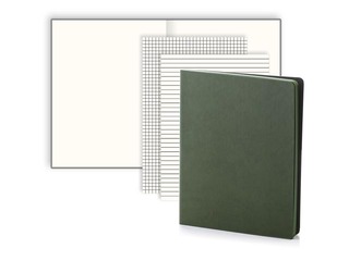 Notebook Balts L, white pages, A4, green