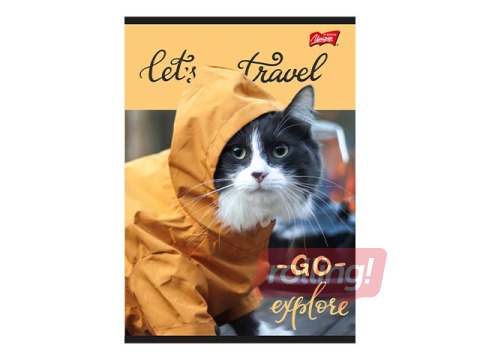 Vihik Unipap, Travel Cat, ruuduline, A5, 60 lehte