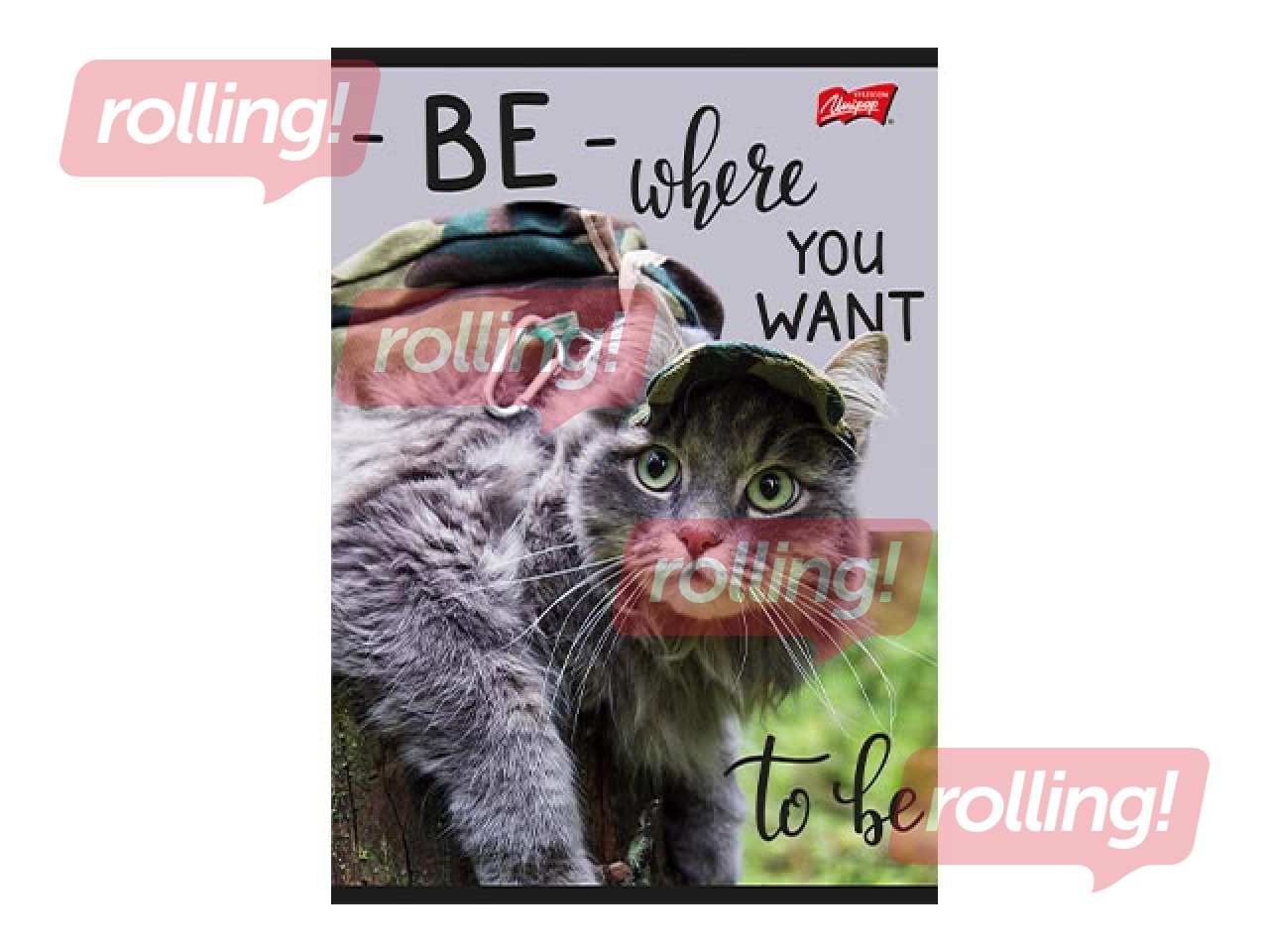 Vihik Unipap, Travel Cat, ruuduline, A5, 60 lehte