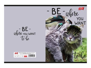 Vihik Unipap, Travel Cat, ruuduline, A5, 60 lehte