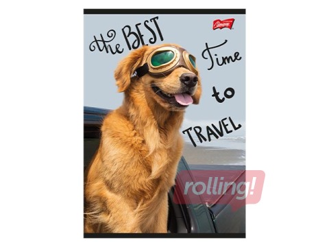 Vihik Unipap, Travel Dog, ruuduline, A5, 60 lehte