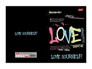Notebook Unipap, Spray Vibe, Love, ruled, A5, 60 sheets