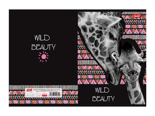 Notebook Unipap, Wild Beauty, Giraffe, ruled, A5, 60 sheets