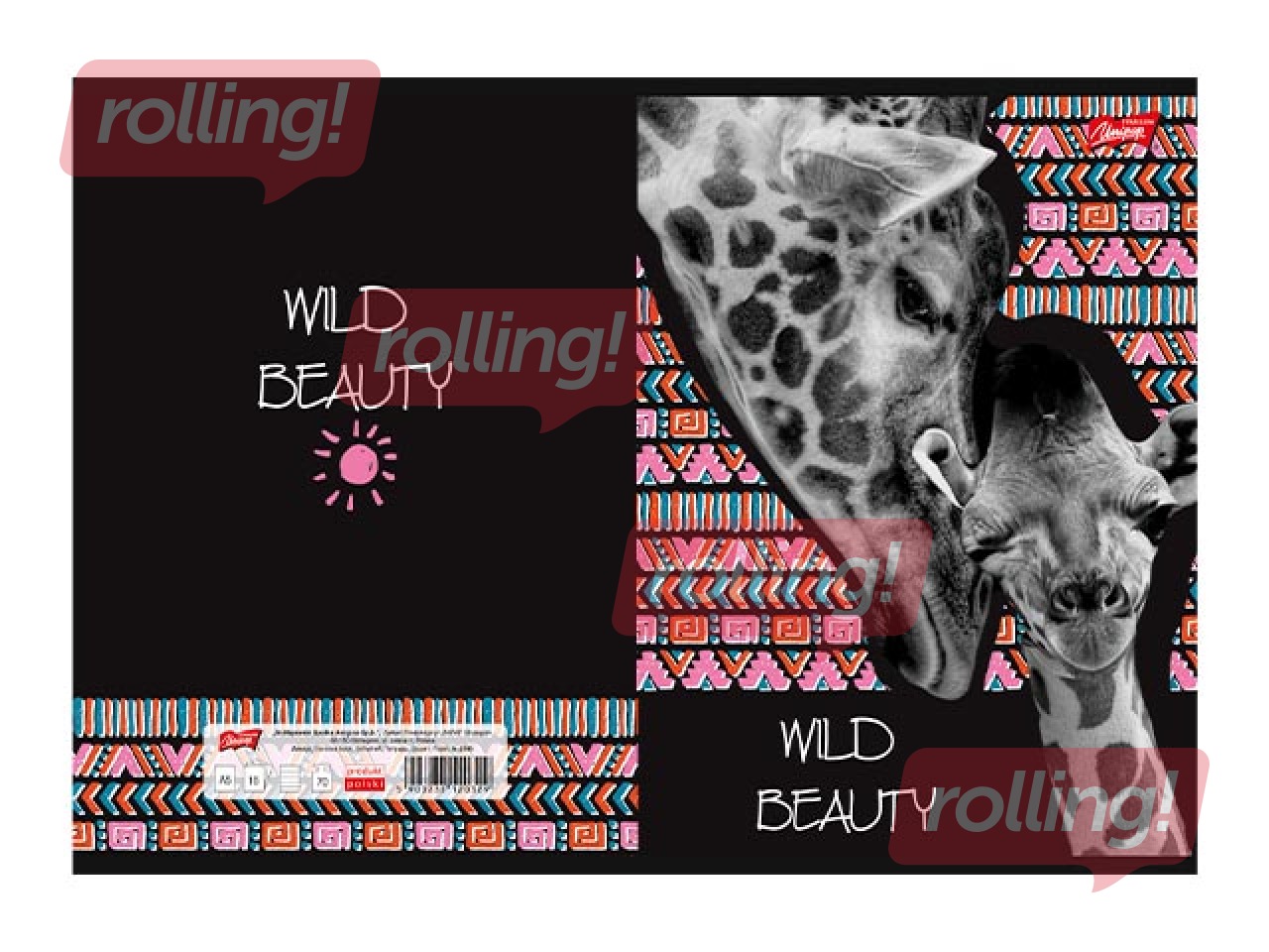 Vihik Unipap, Wild Beauty, Kaelkirjak, jooneline, A5, 60 lehte