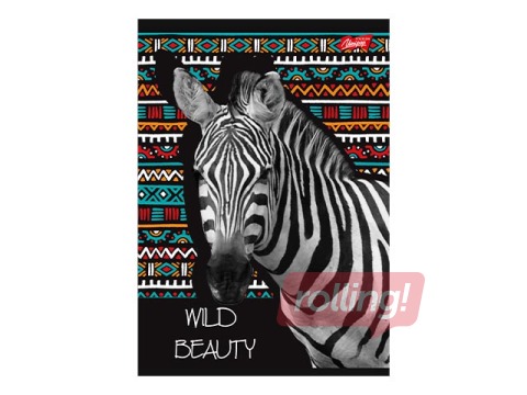 Vihik Unipap, Wild Beauty, Sebra, jooneline, A5, 60 lehte