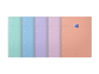 Notebook Oxford, A4+, ruled, 80 sheets, pastel