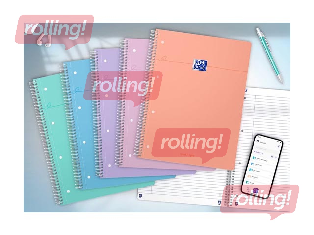 Тетрадь Oxford, A4+, в линейку, 80 листов, пастельные цвета