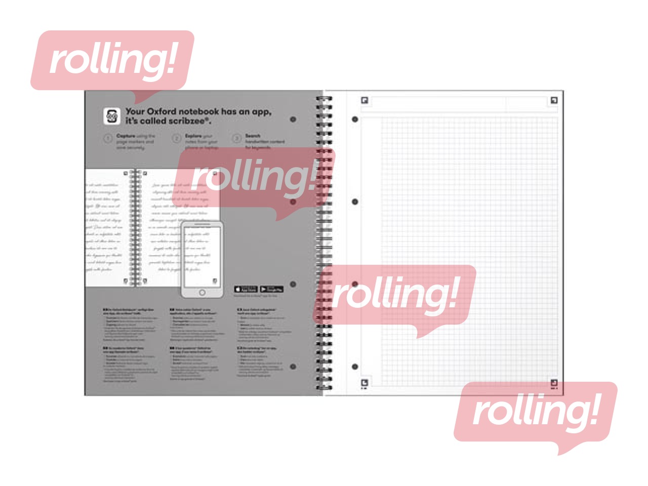 Vihik Oxford, International Limited Edition, A4+, ruuduline, 80 lehte, roheline