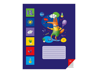 Vihik Centrum, loomadega, ruuduline, 12 lehte