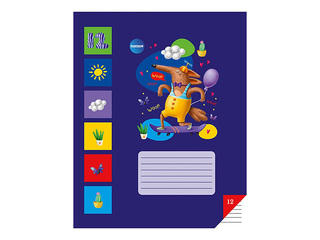 Vihik Centrum, loomadega, jooneline, 12 lehte