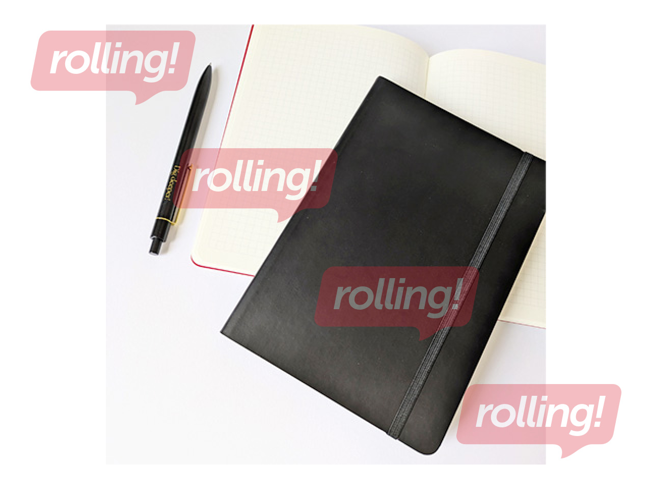 Блокнот BALTS Business, в клетку, чёрный