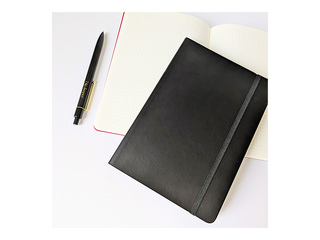 Piezīmju grāmata BALTS business, rūtiņas, melna