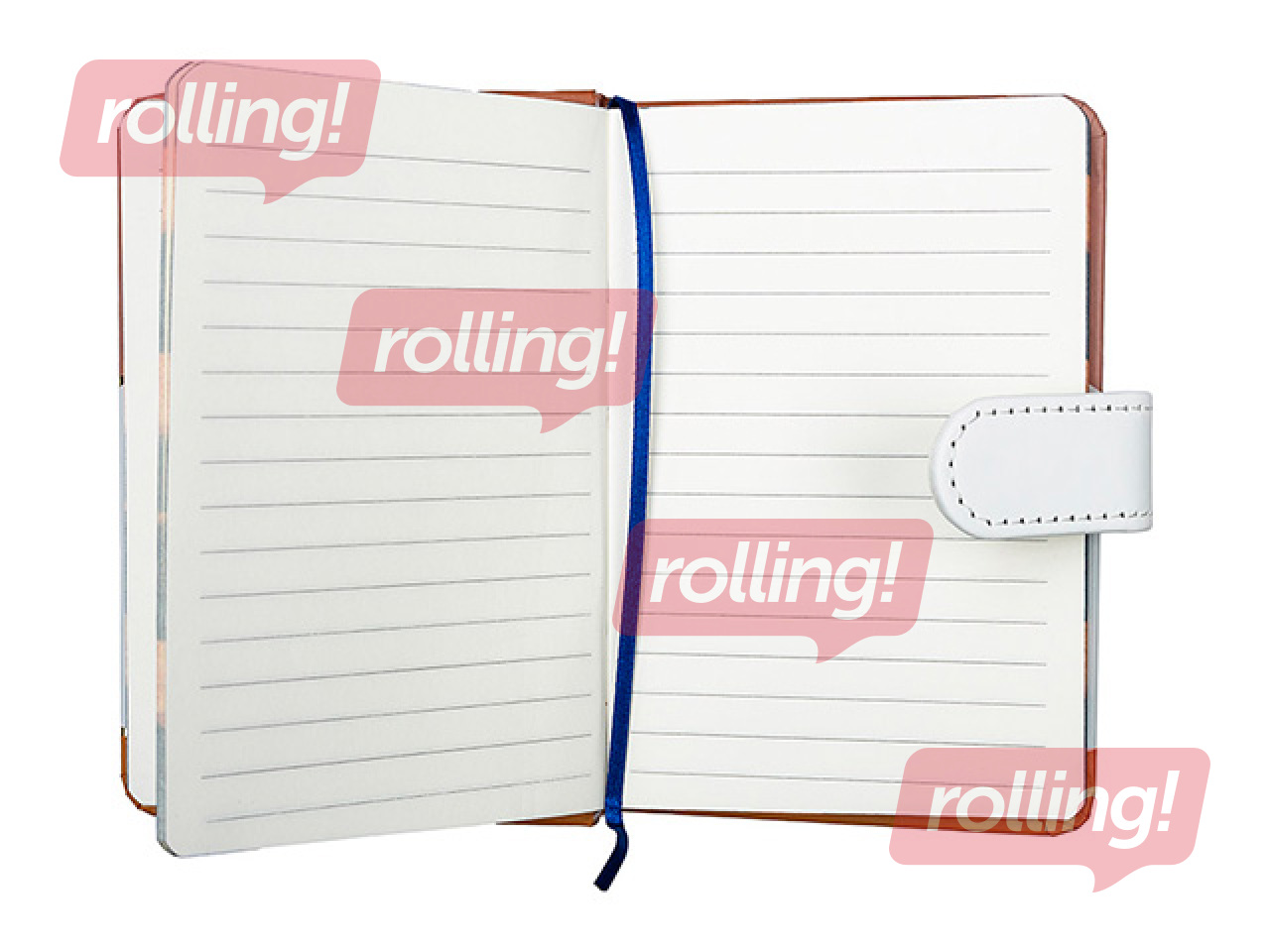 Hardcover notebook Multicolor, with clip, A6, 80 sheets