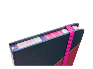 Hardcover notebook Multicolor, with elastic band, A6, 80 sheets