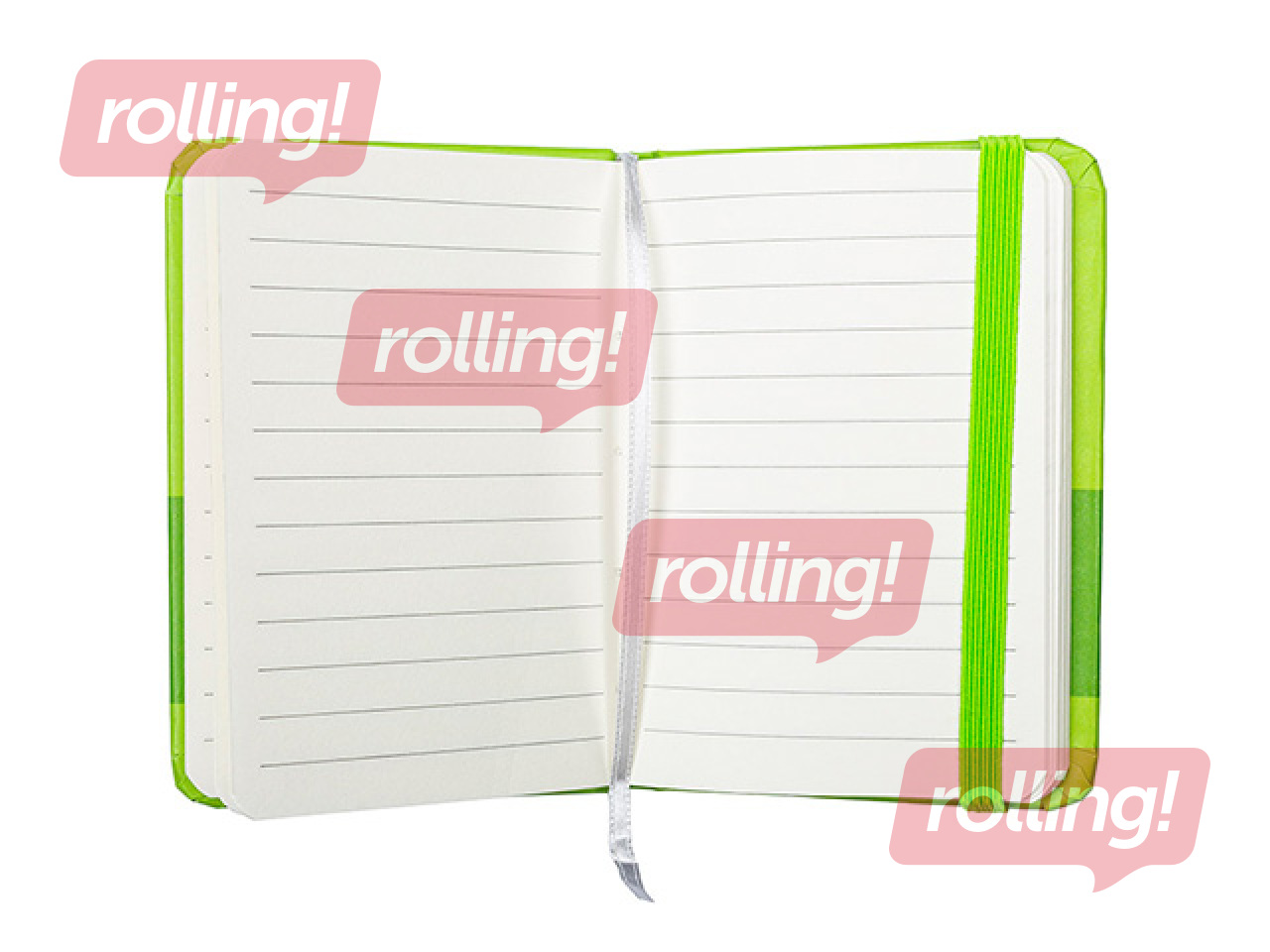 Hardcover notebook Multicolor, with elastic band, purple, A7, 80 sheets