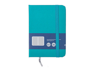Hardcover notebook Multicolor, with elastic band, blue, A7, 80 sheets