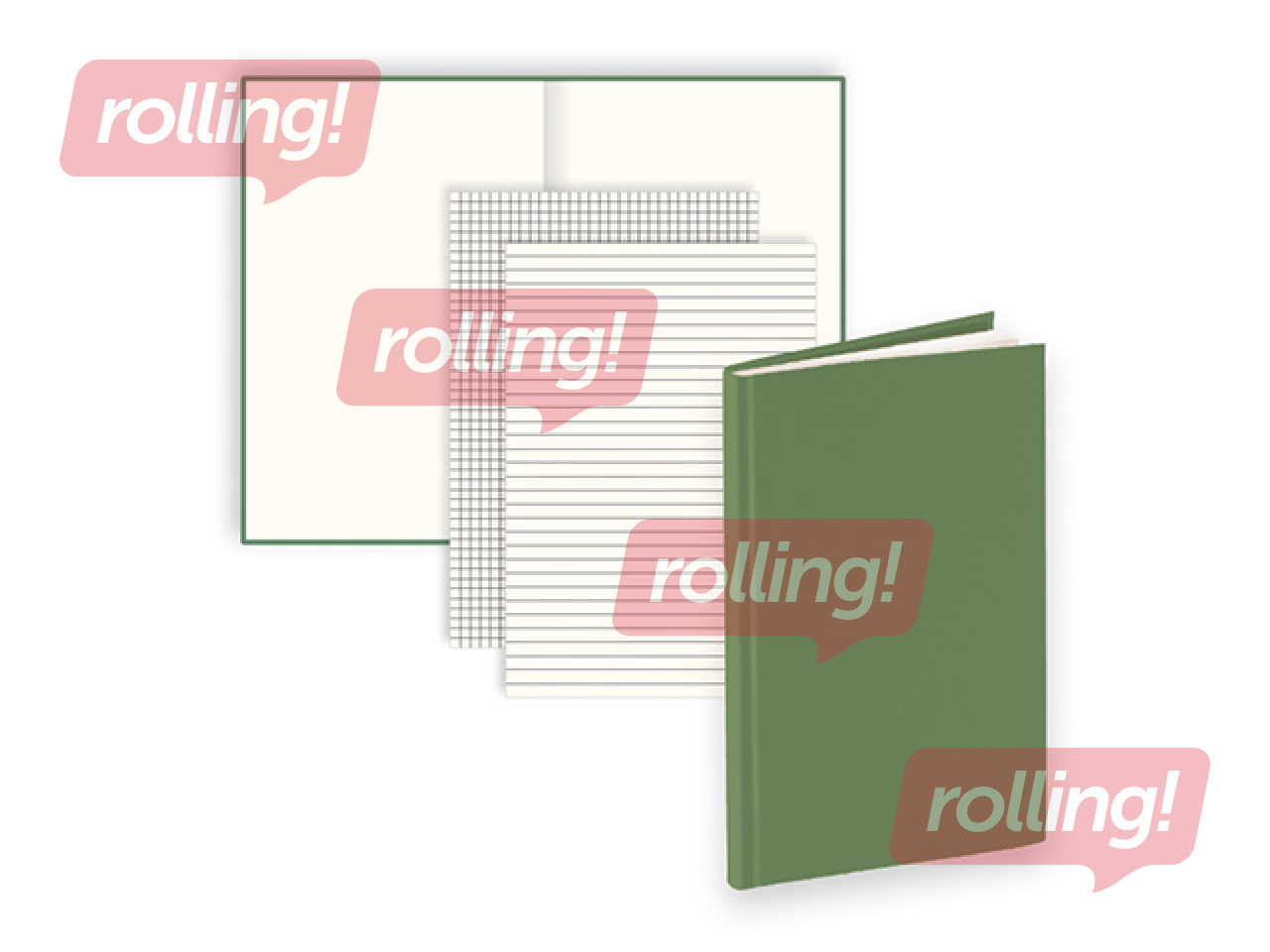 Notebook Chic, 125x193mm, green