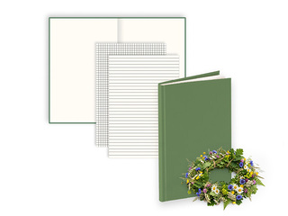 Notebook Chic, 125x193mm, green +Midsummer gift!
