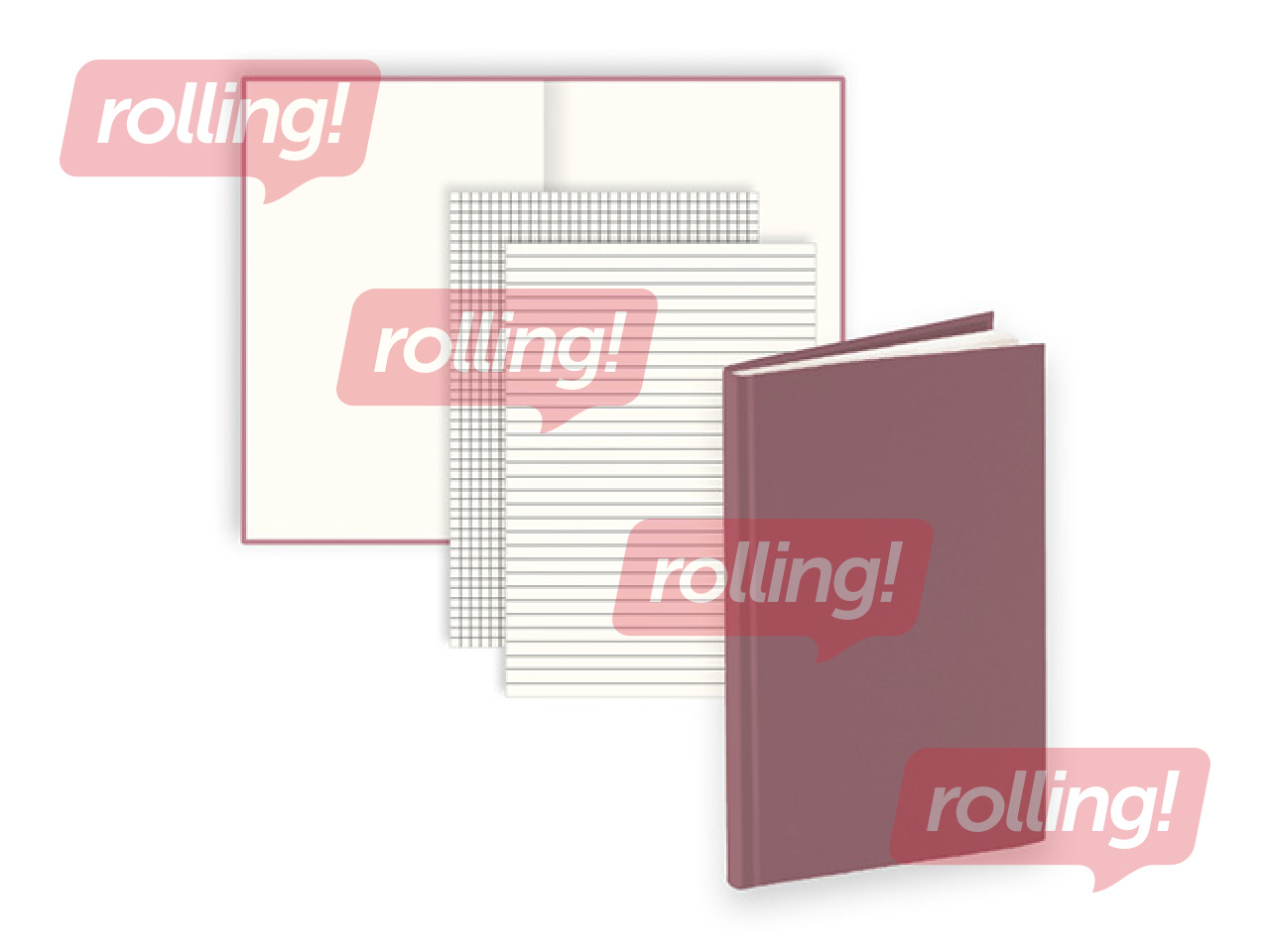 Märkmik Chic, 125x193mm, tumeroosa