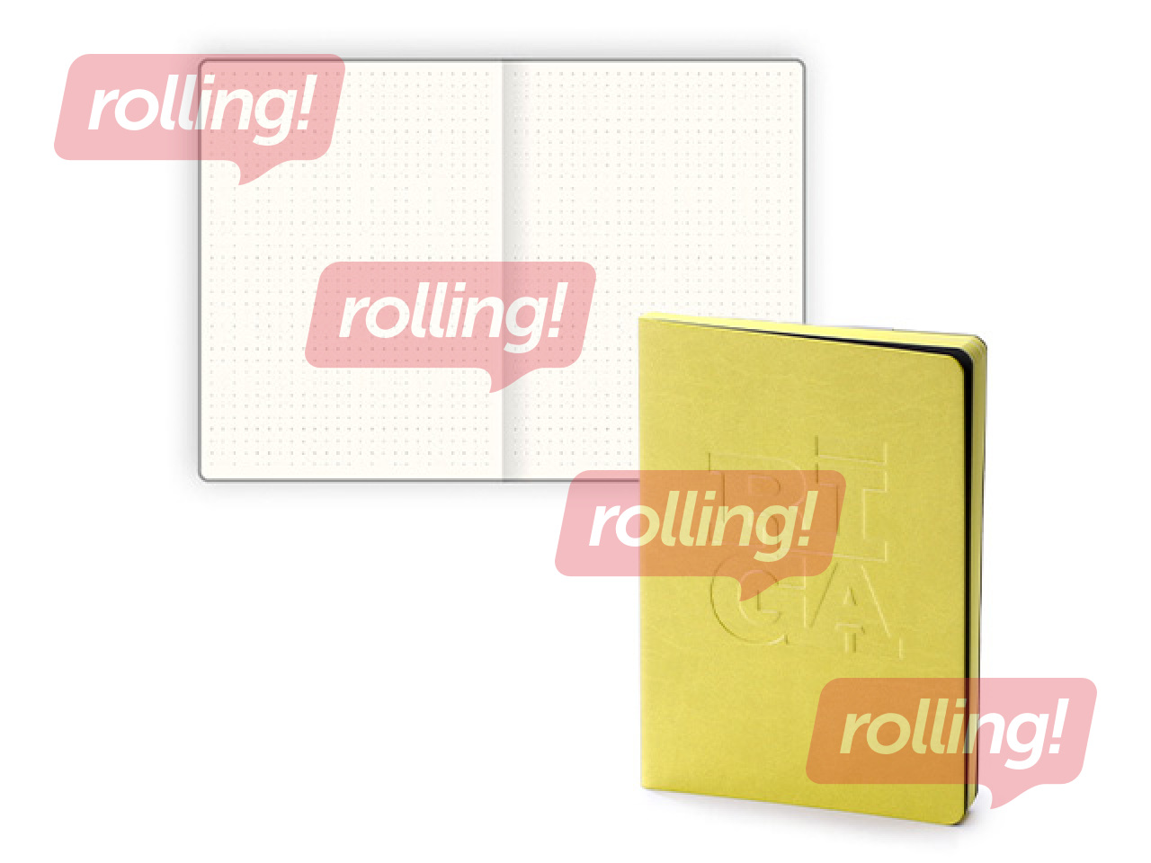 Notebook Balts Rīga Original, dotted, nenon yellow, A5