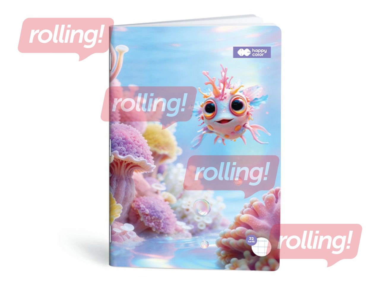 Notebook Aqua Cuties, squared, A5, 32 sheets