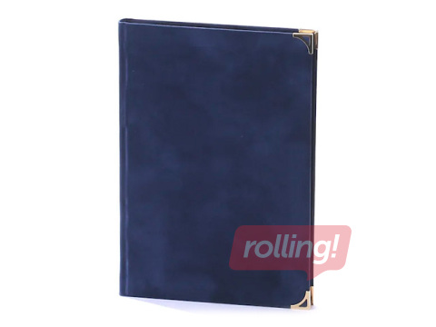 Piezīmju grāmata Velvet Luxury, A5, zils samts