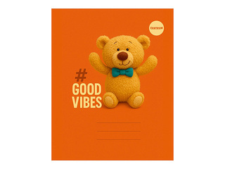 Notebook Centrum, Good Vibes, squared, orange, A5, 48 sheets