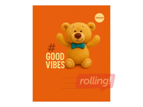 Ruuduline kaustik Centrum, Good Vibes, oranž, A5, 48 lehte
