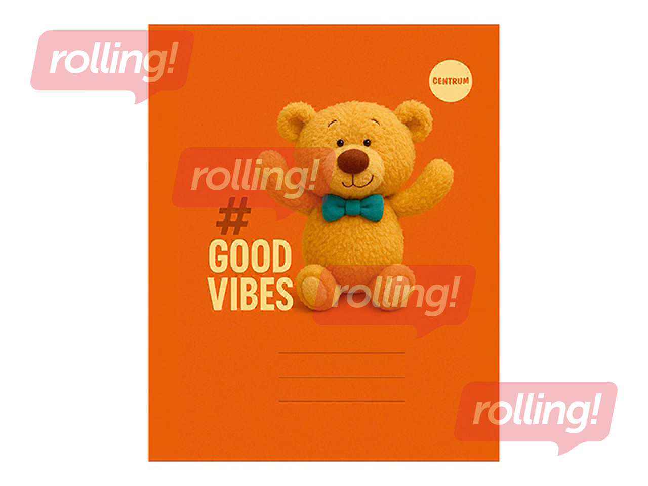 Ruuduline kaustik Centrum, Good Vibes, oranž, A5, 48 lehte