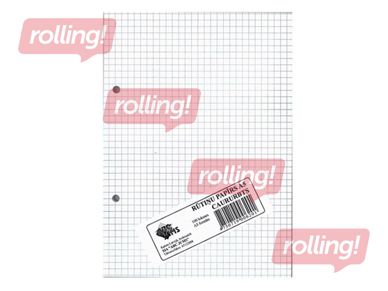 Бумага для вшивания ABC Jums, в клетку, A5, 100 листов